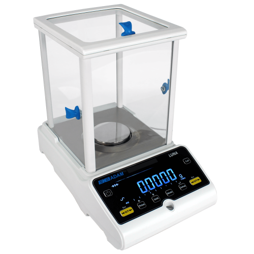 Adam Equipment Luna Analytical Balances with Draft Shield, 80 g Capacity, 0.0001 g Readability, 90 mm Diameter Pan Size - LAB 84e - Click Image to Close